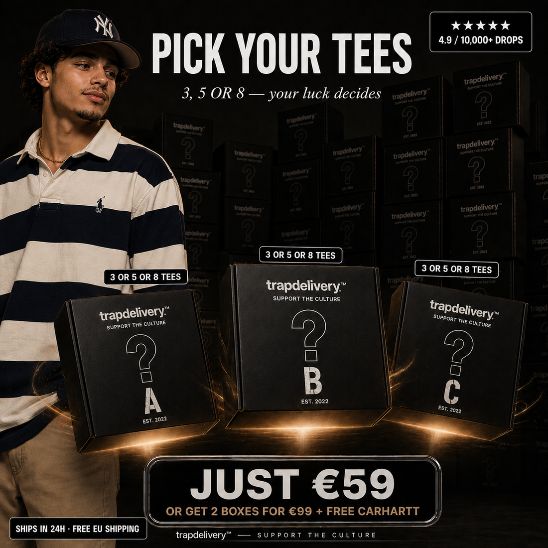 T-SHIRT GAMBLE VINTAGE BOX